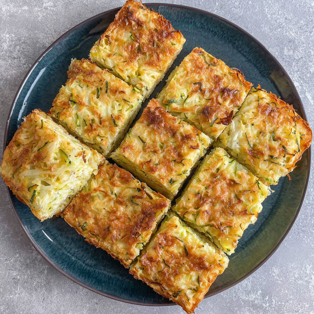 A plate of zucchini cake.