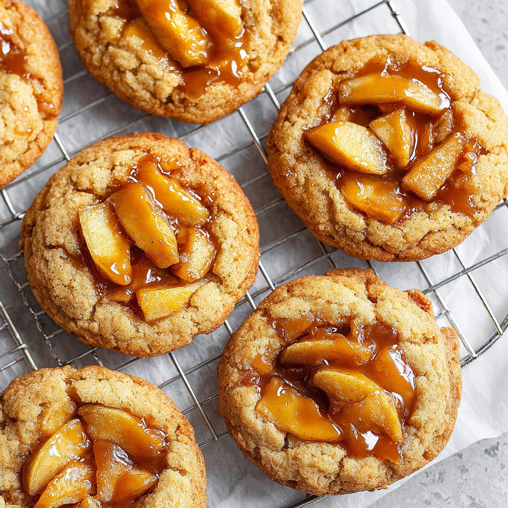 A tray of cookies with a glaze on top.