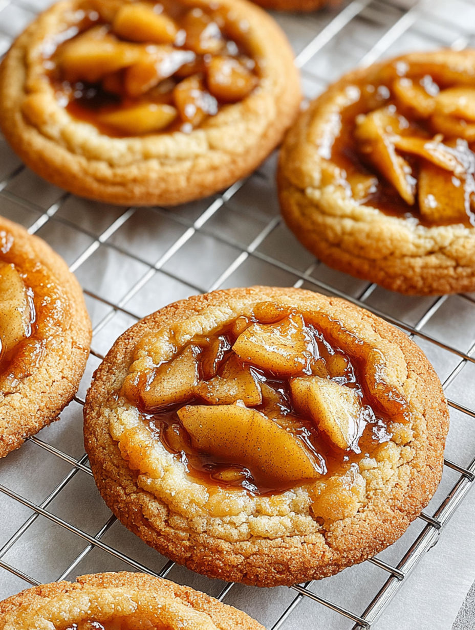 A tray of cookies with a glaze on top.
