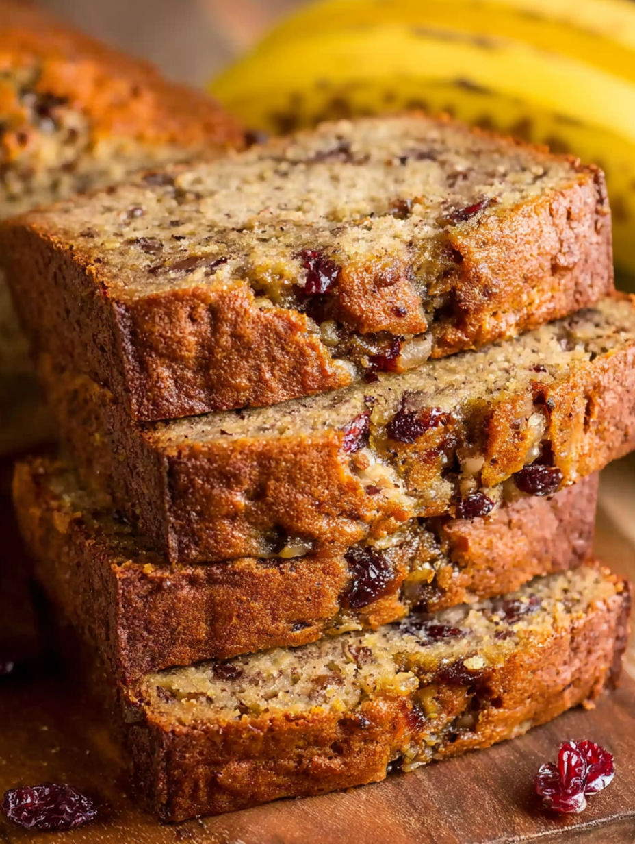A stack of banana bread.