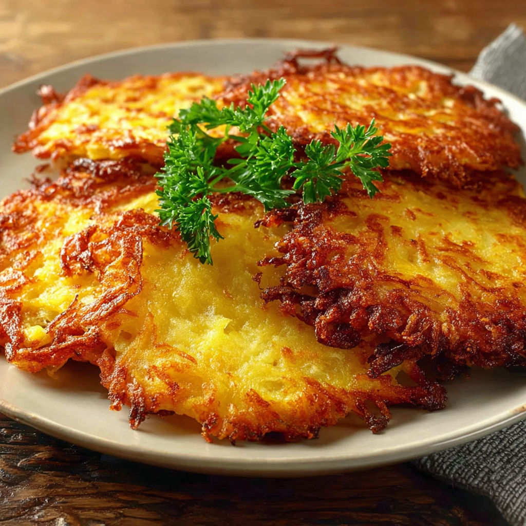 A plate of Kartoffelpuffer.