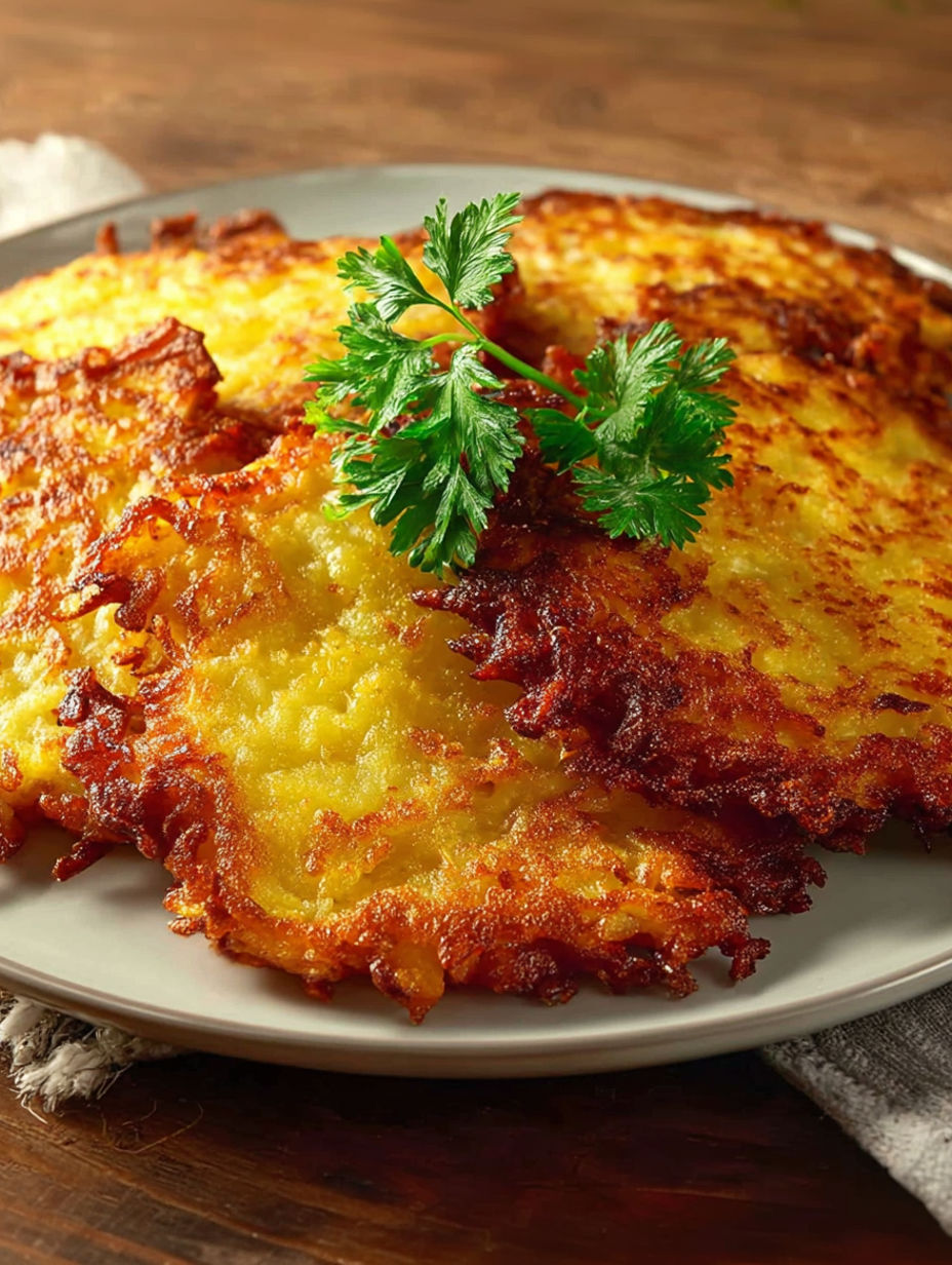 A plate of Kartoffelpuffer.