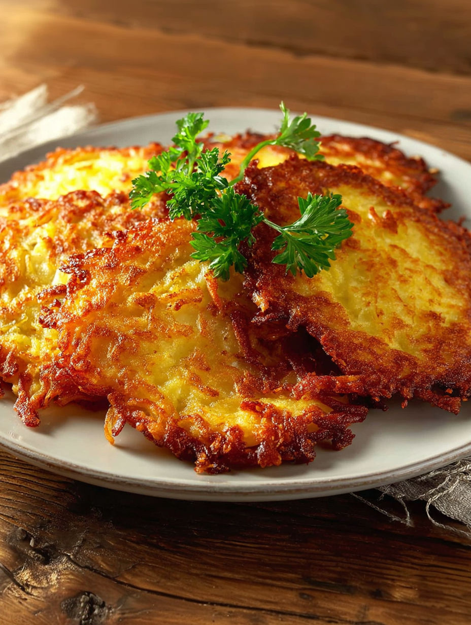 A plate of Kartoffelpuffer.