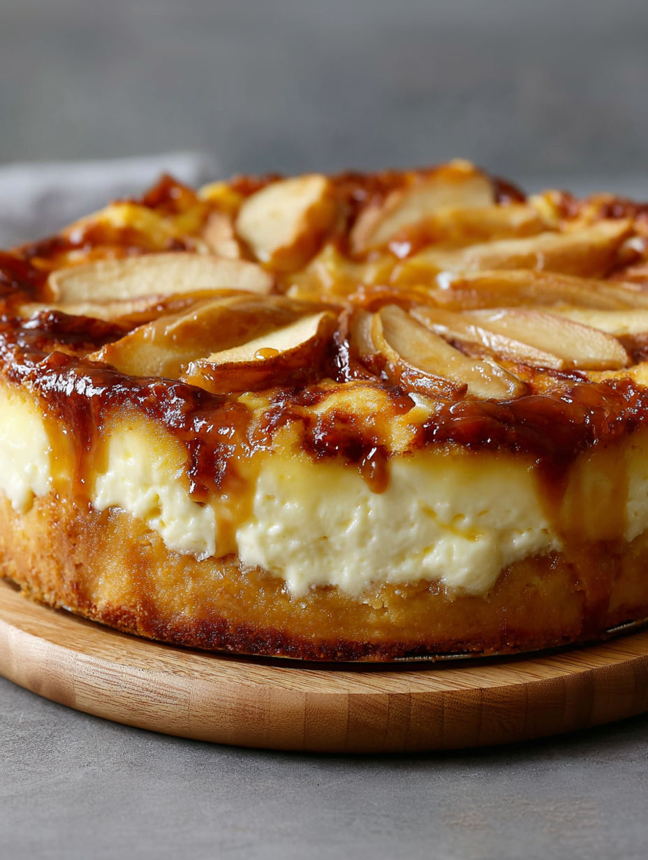 A slice of apple pie with a dollop of vanilla ice cream.