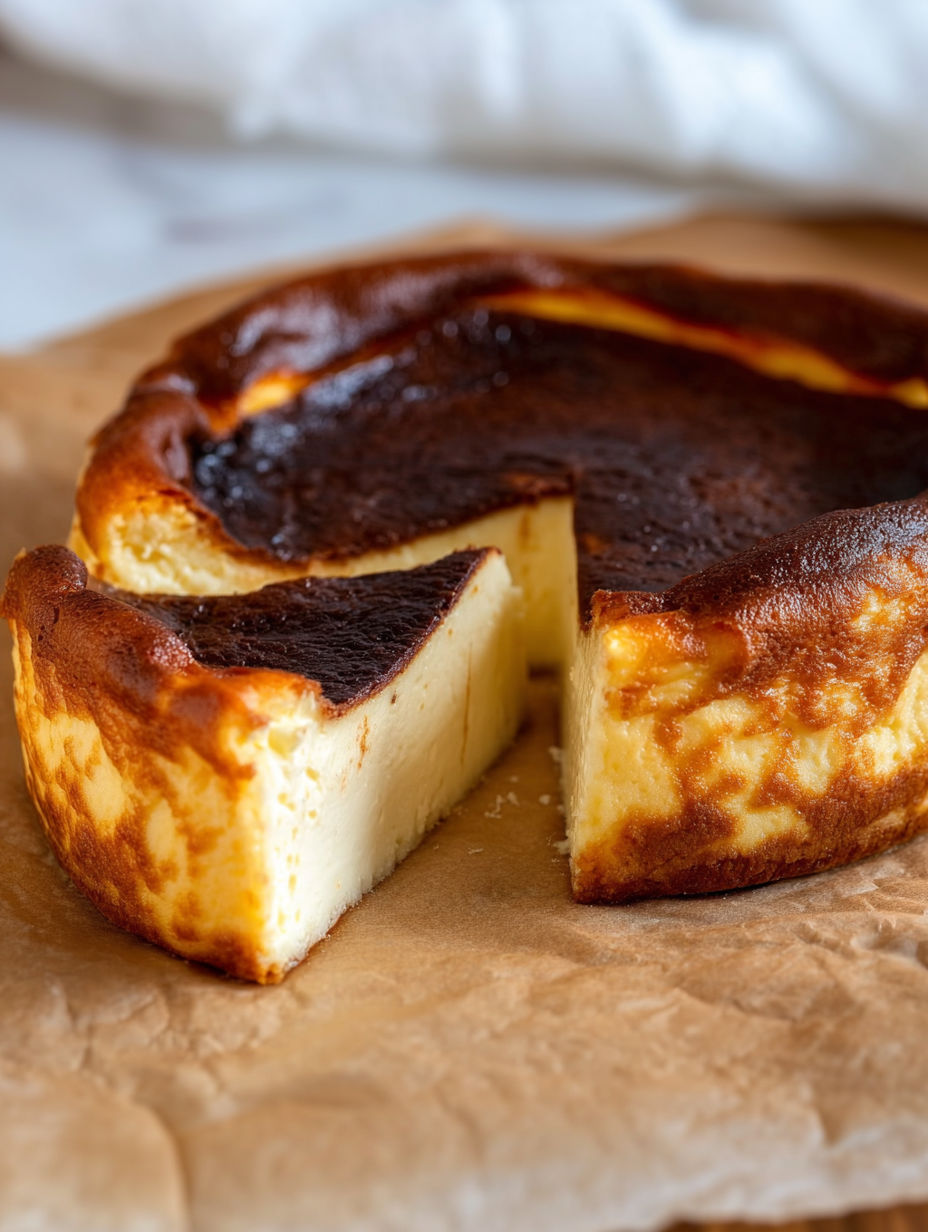 A slice of cake on a table.