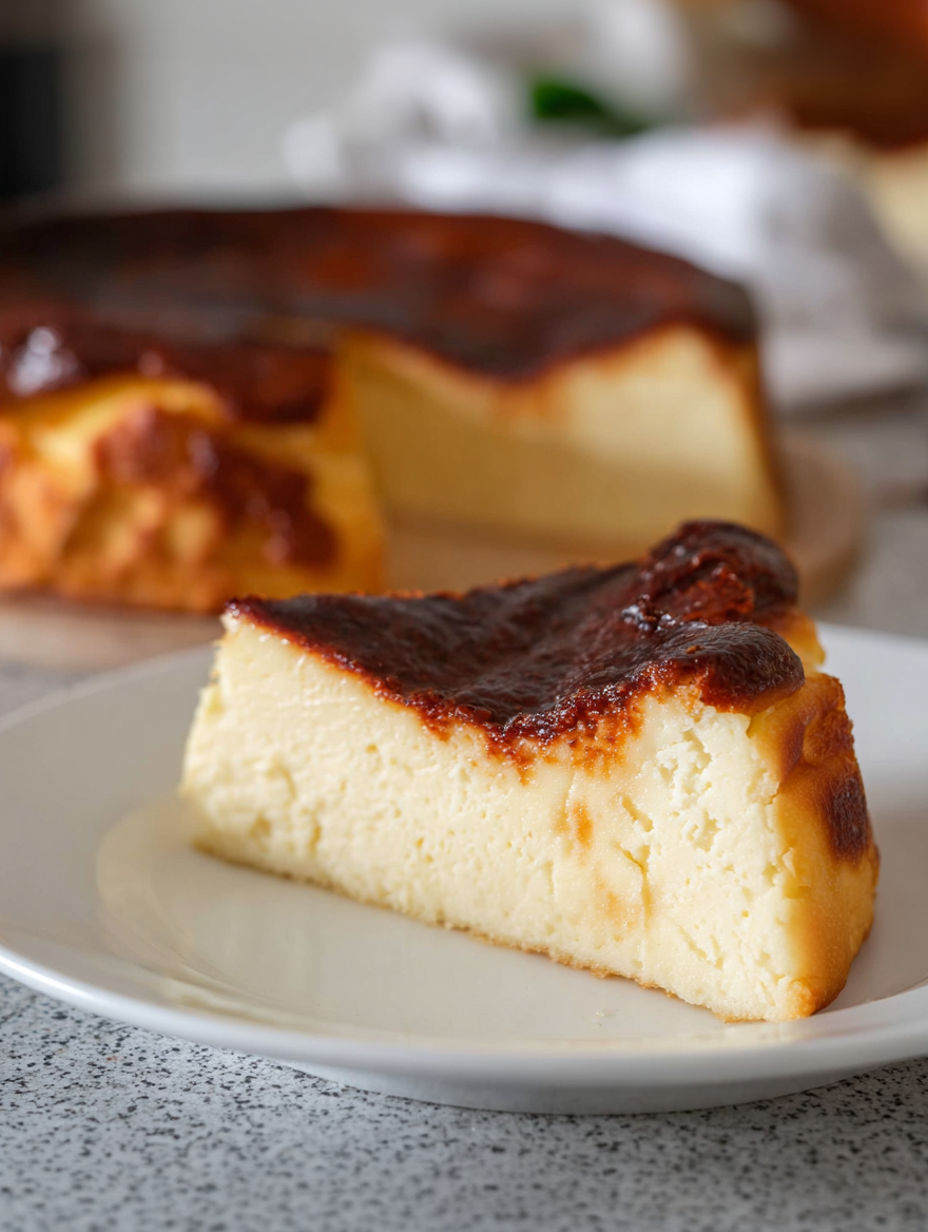 A slice of cake on a plate.