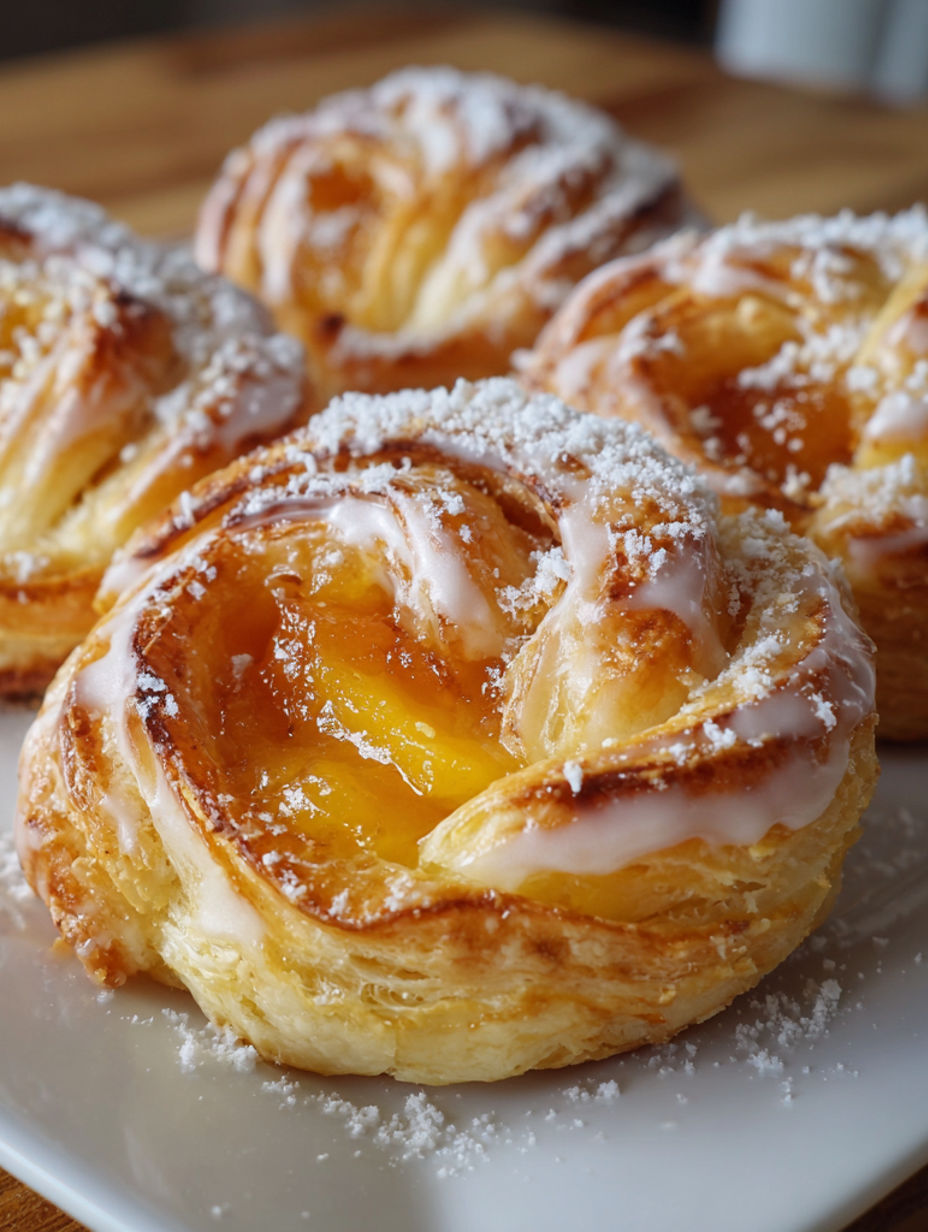 Croissant muffins with orange filling.