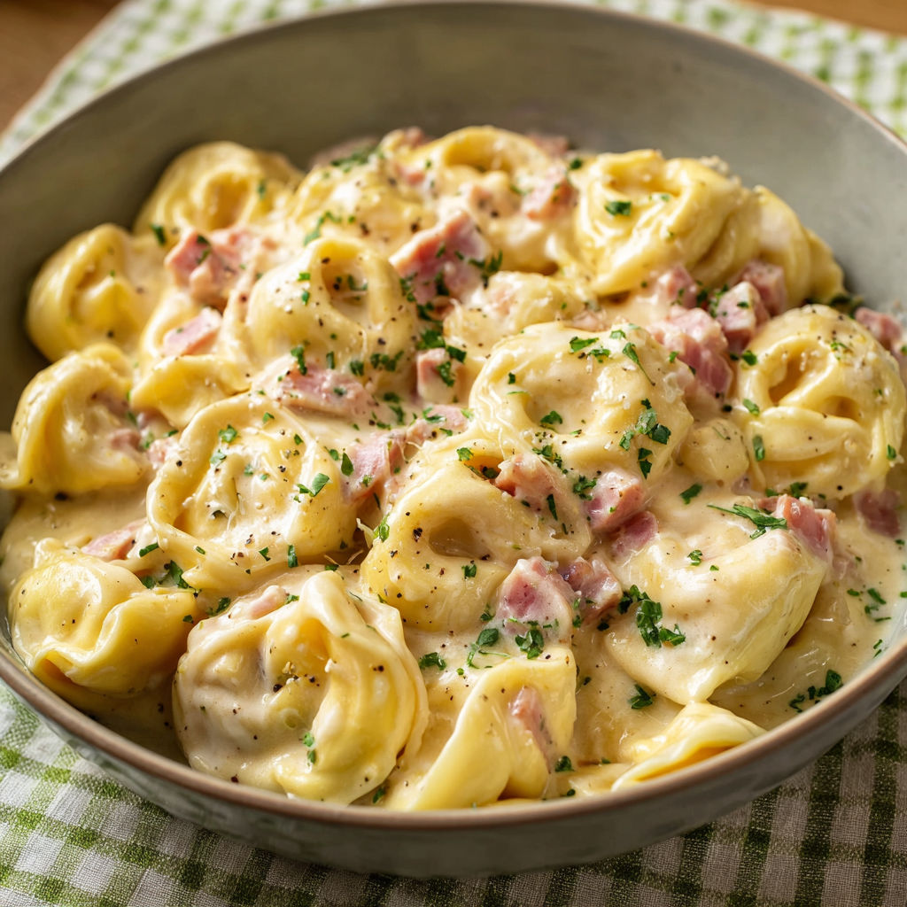A bowl of pasta with meat and cheese.