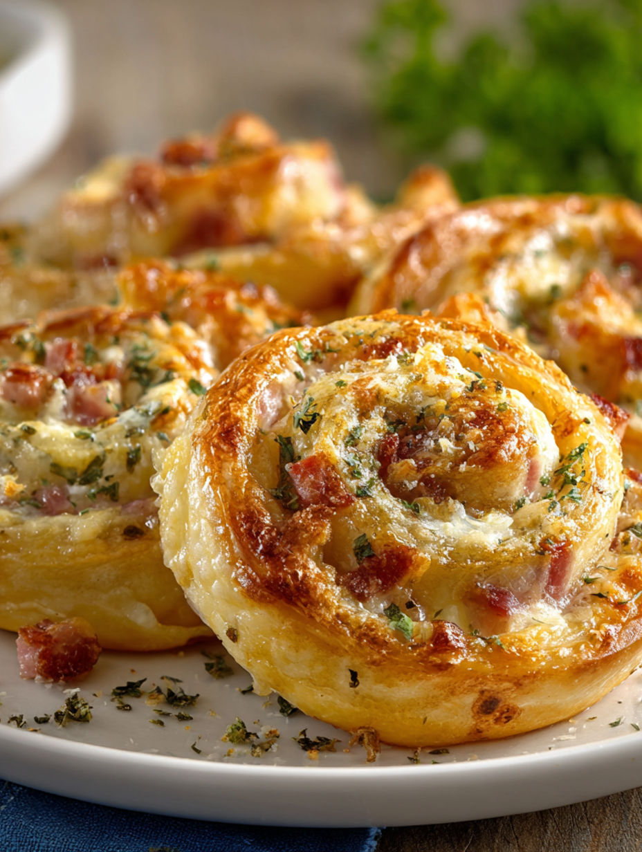 A plate of food with a pastry and cheese.