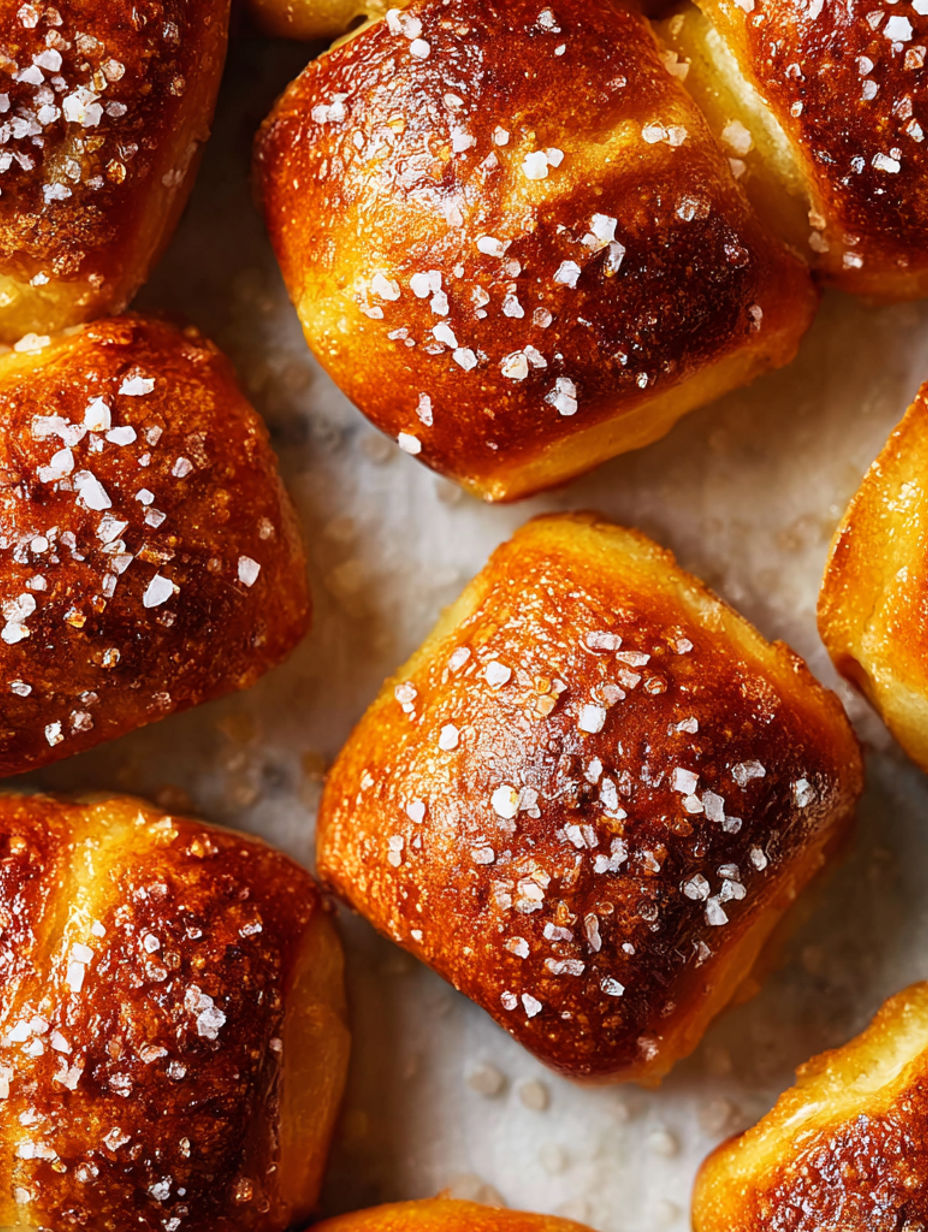 A plate of weiche Laugenbällchen.