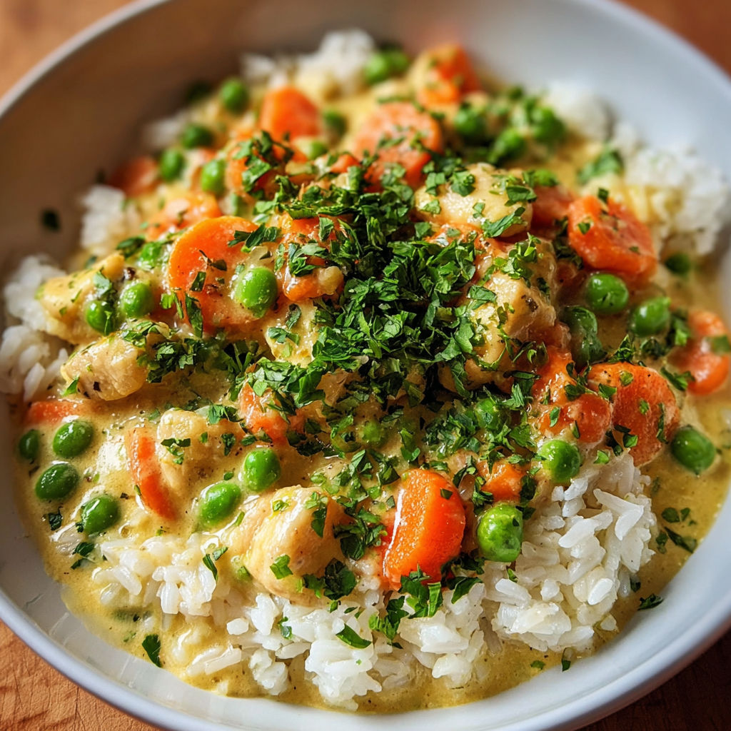 A bowl of rice with peas and carrots.