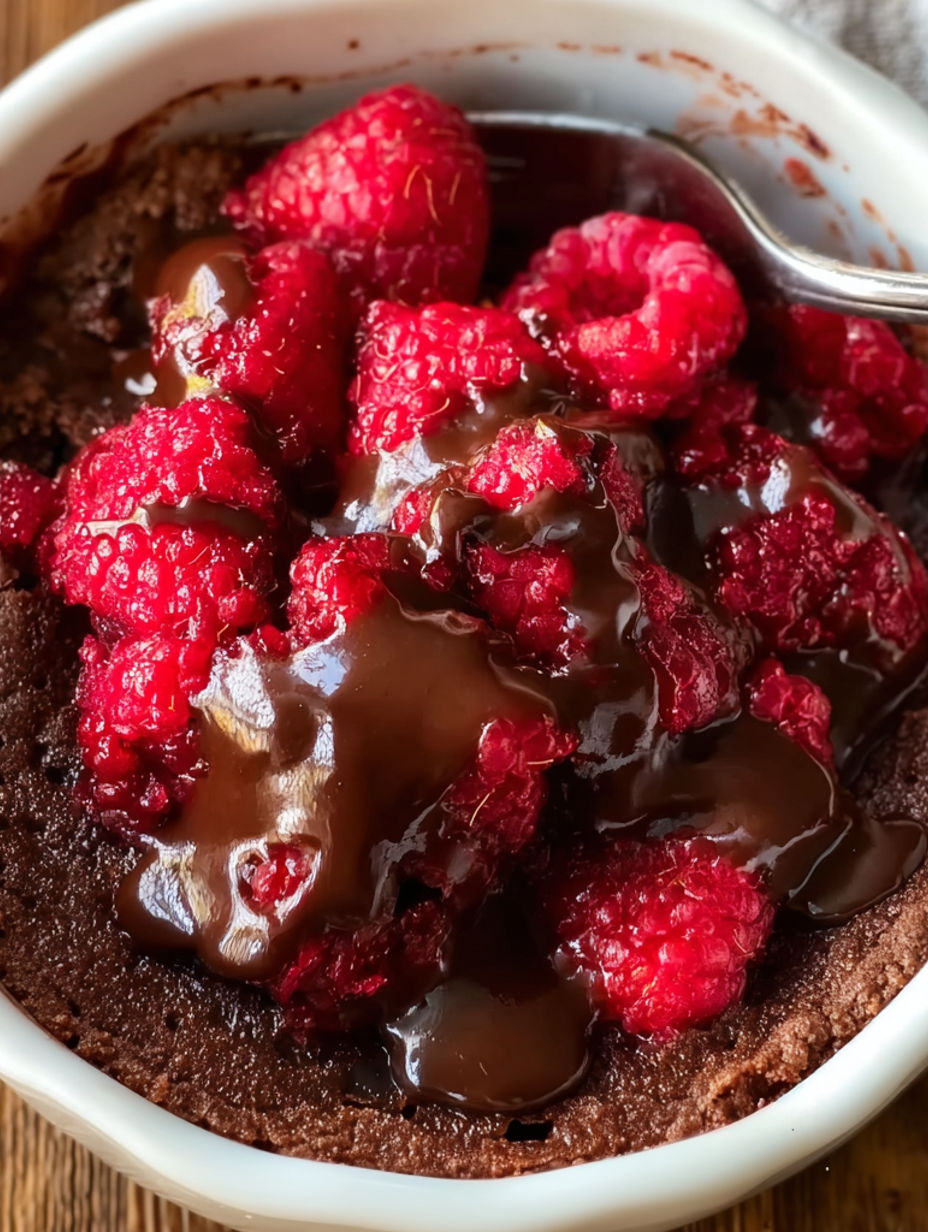 A bowl of chocolate covered raspberries.