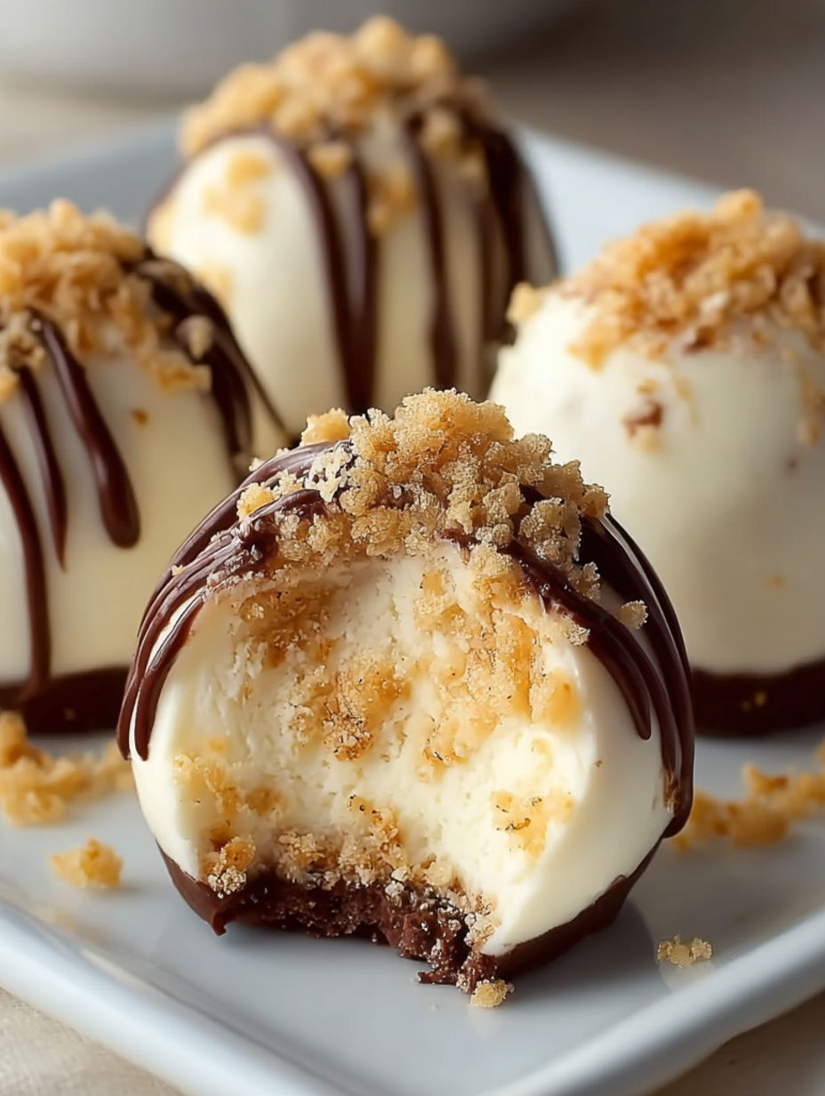 A plate of chocolate covered balls.