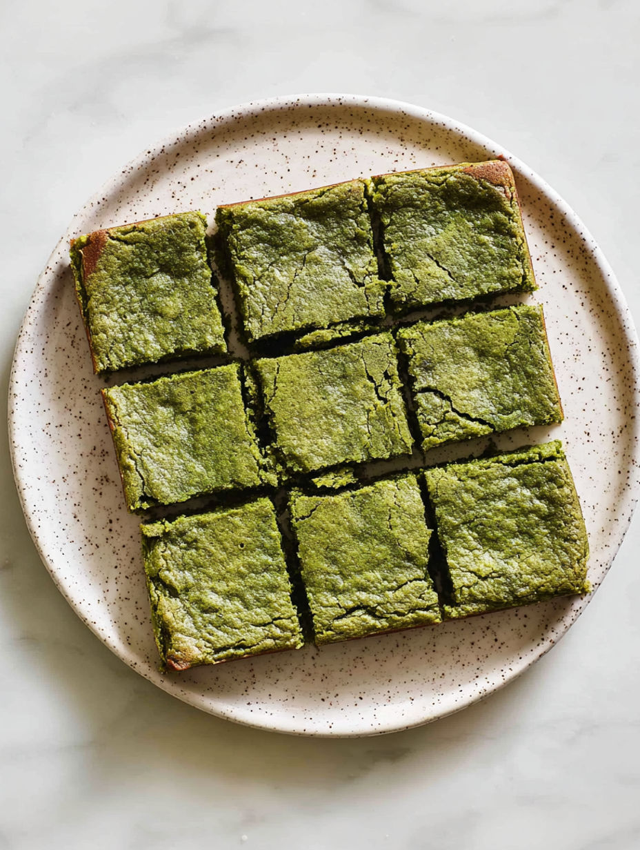 A square plate with a square piece of cake on it.