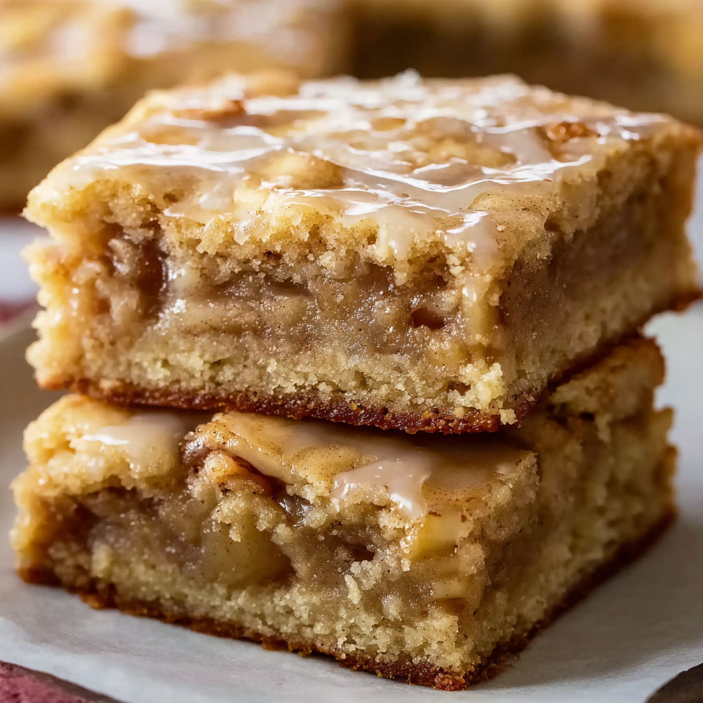 Maple glazed apple blondies.