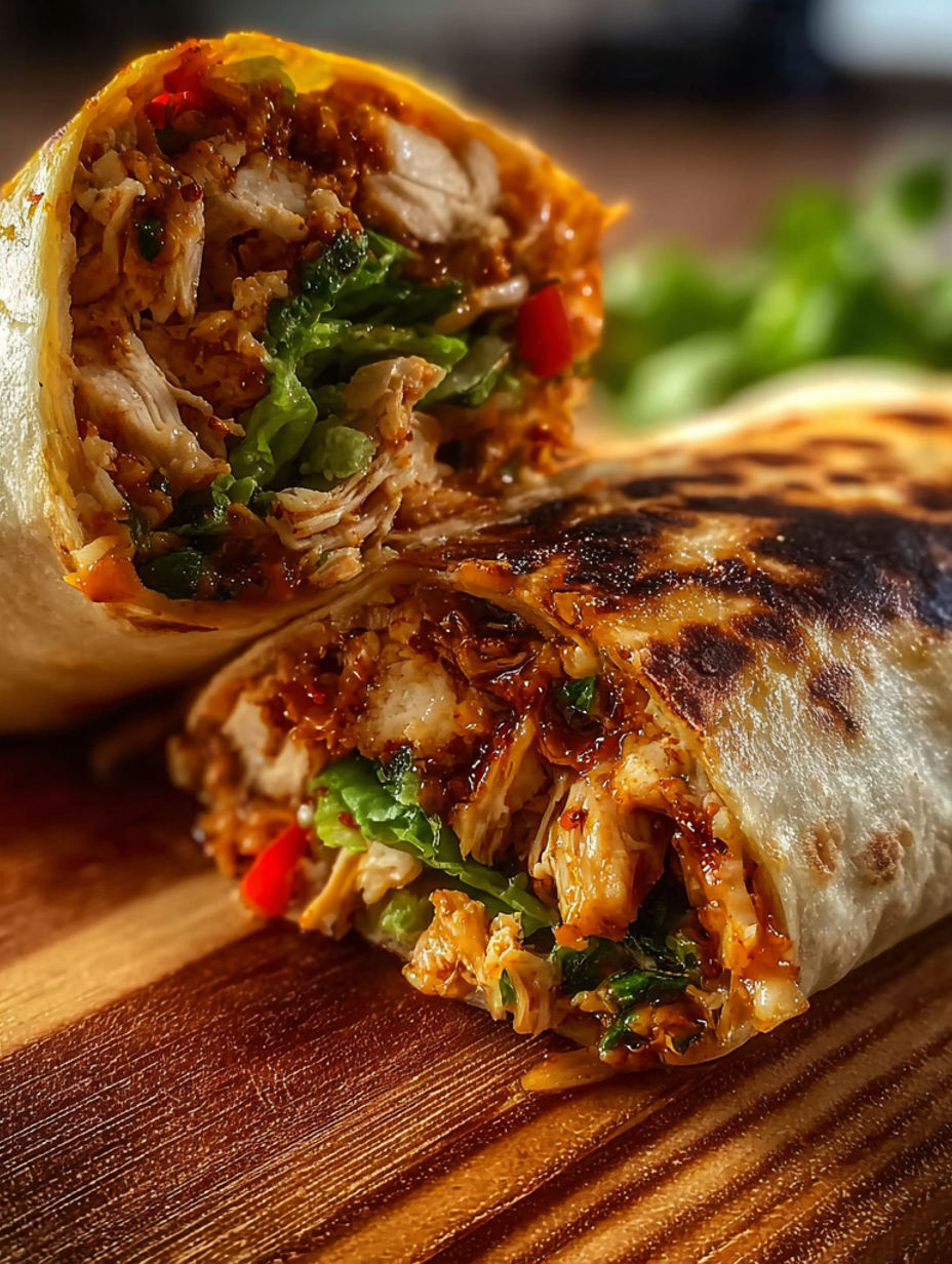 A Sweet Chili Chicken Wrap.