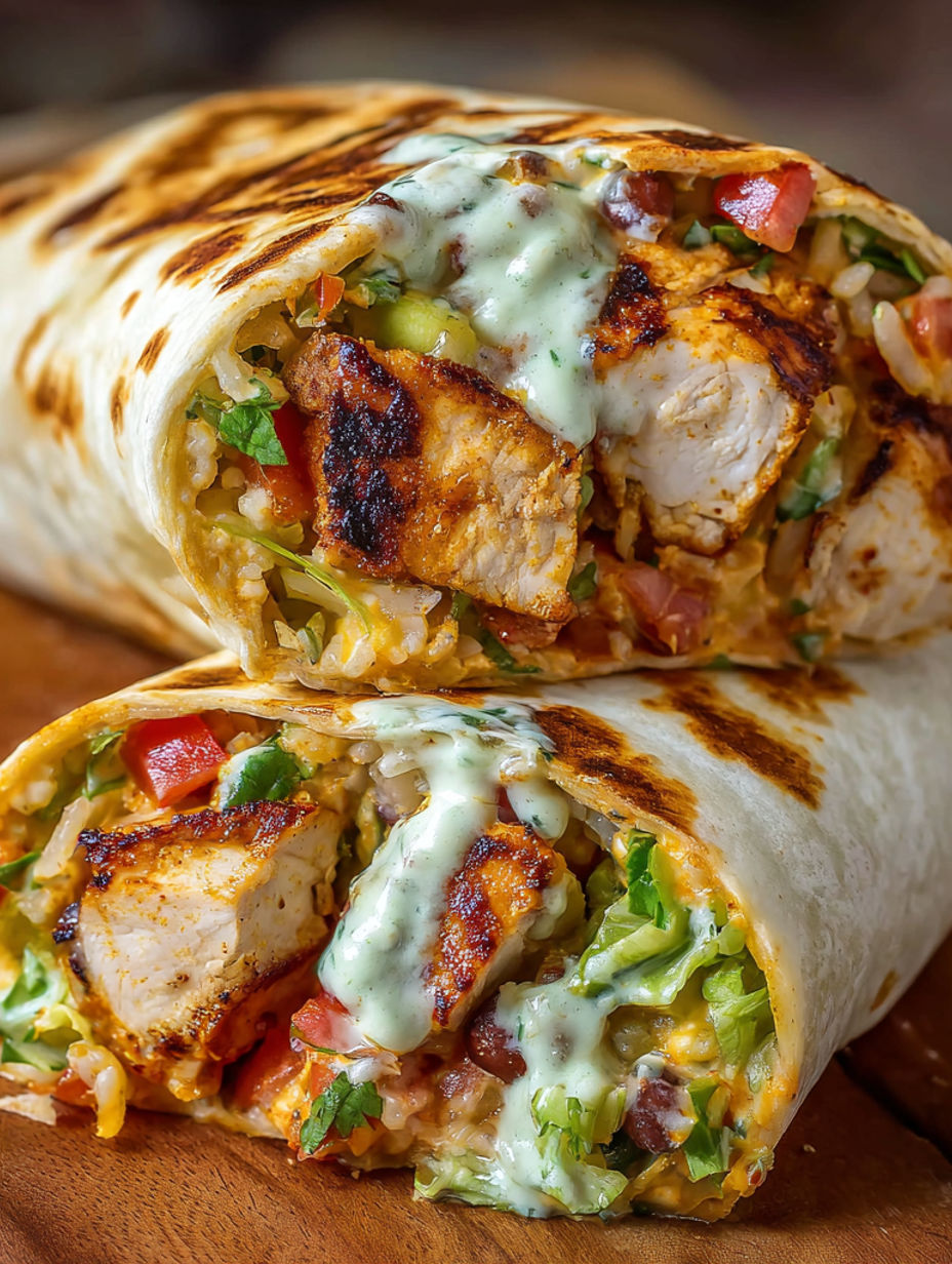 A Chipotle Ranch Grilled Chicken Burrito.