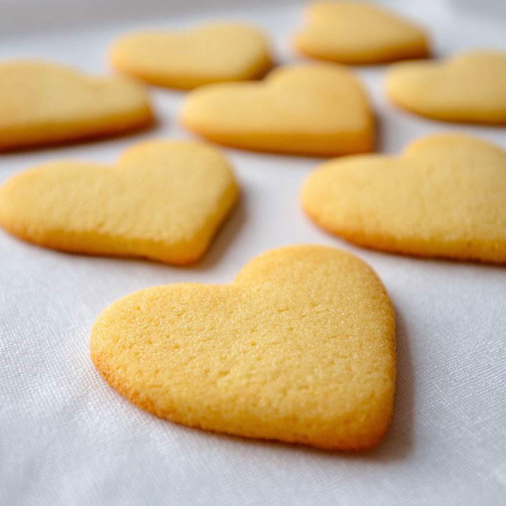 A plate of heart shaped cookies.