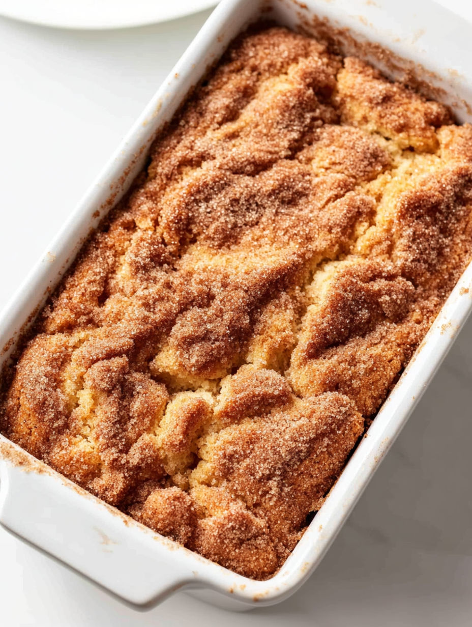 A cake with a swirl of cinnamon on top.