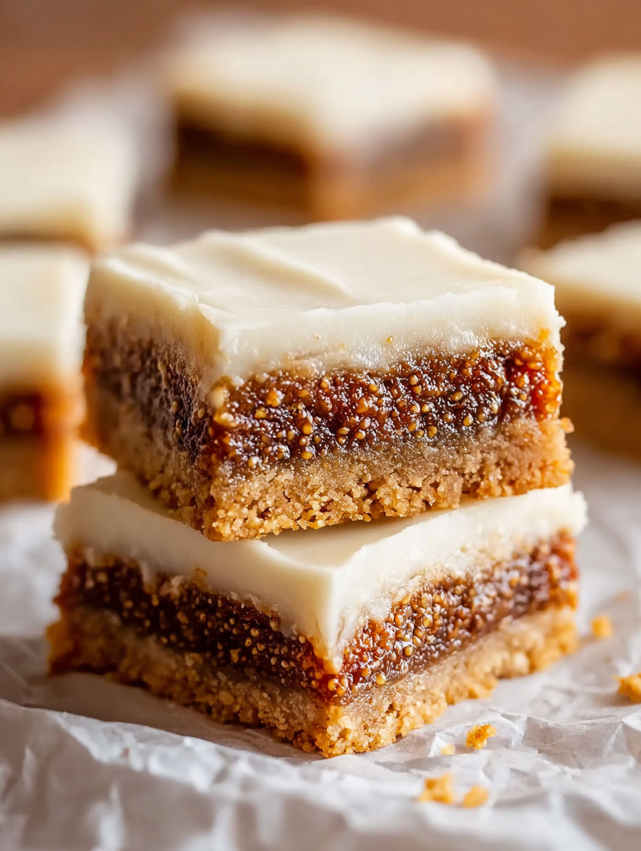 A slice of dekadente feigen-cheesecake-riegel.