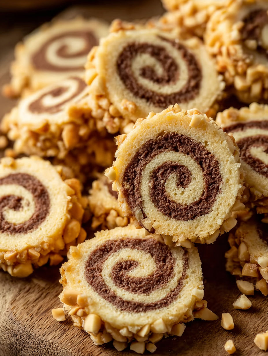 A plate of Mürbe Nusskringel Plätzchen.