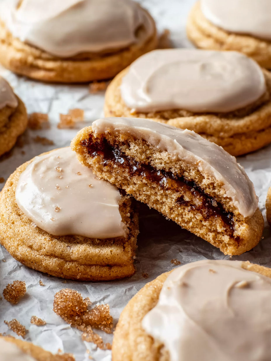 A close up of a brown sugar pop tart cookie.