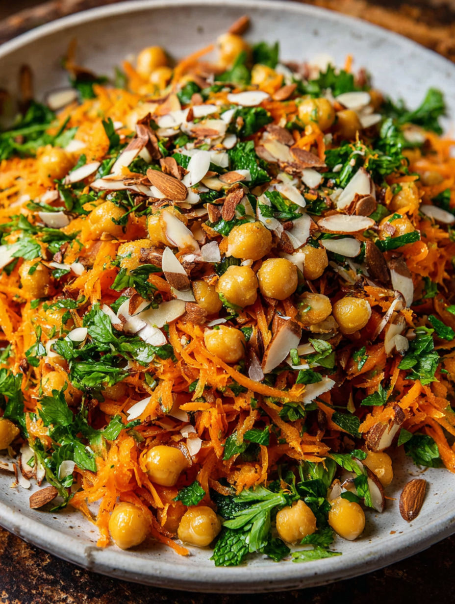 A bowl of food with a mix of vegetables and nuts.