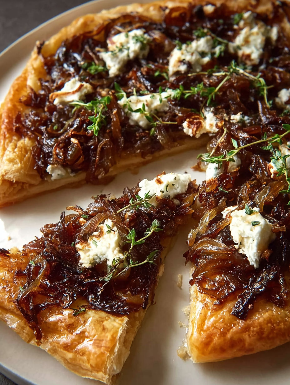 A slice of pizza with cheese and onions.