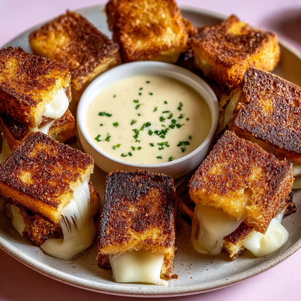 A plate of grilled cheese sandwiches.