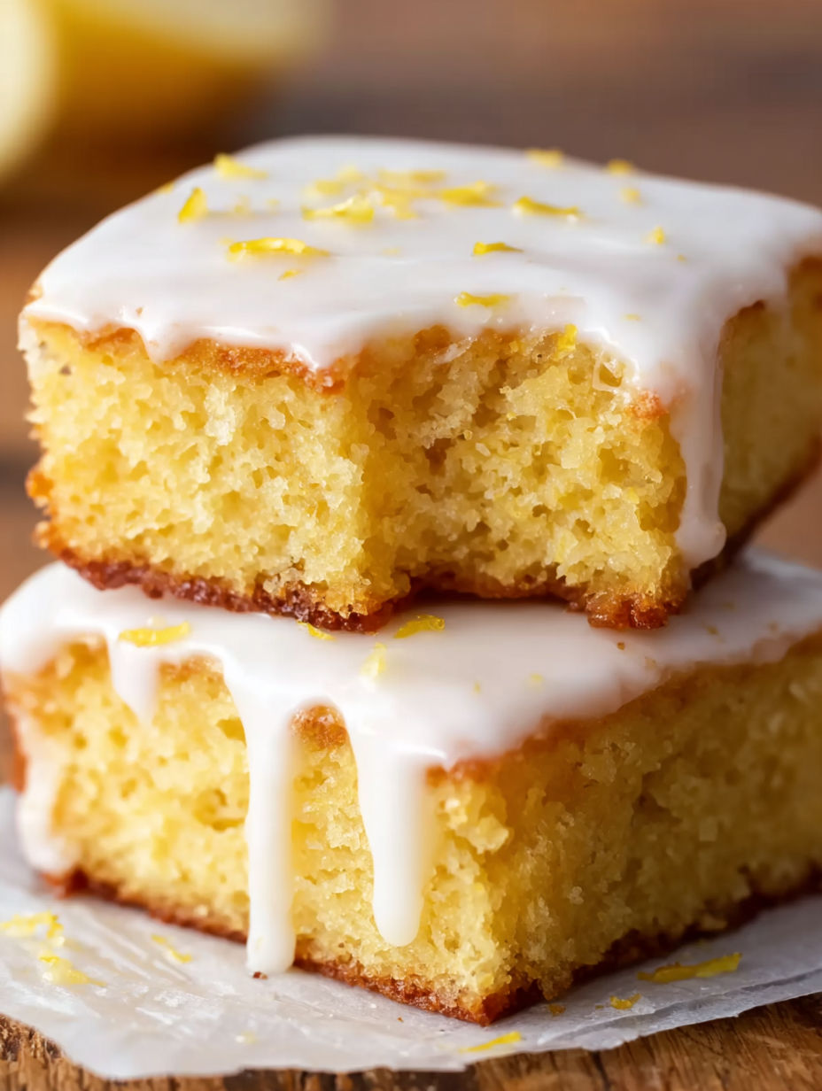A slice of cake with white frosting and orange zest.