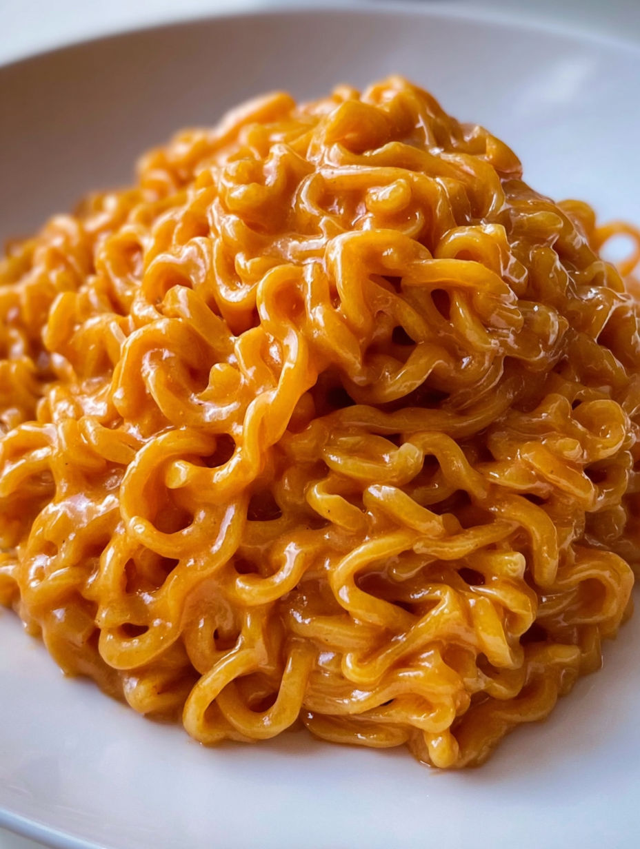 A bowl of spicy ramen noodles.
