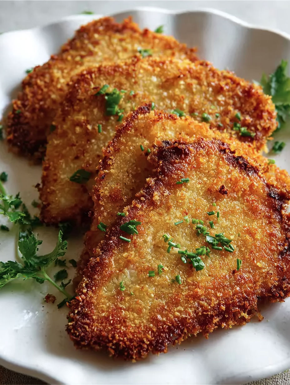 Air fryer pork chops on a white plate.