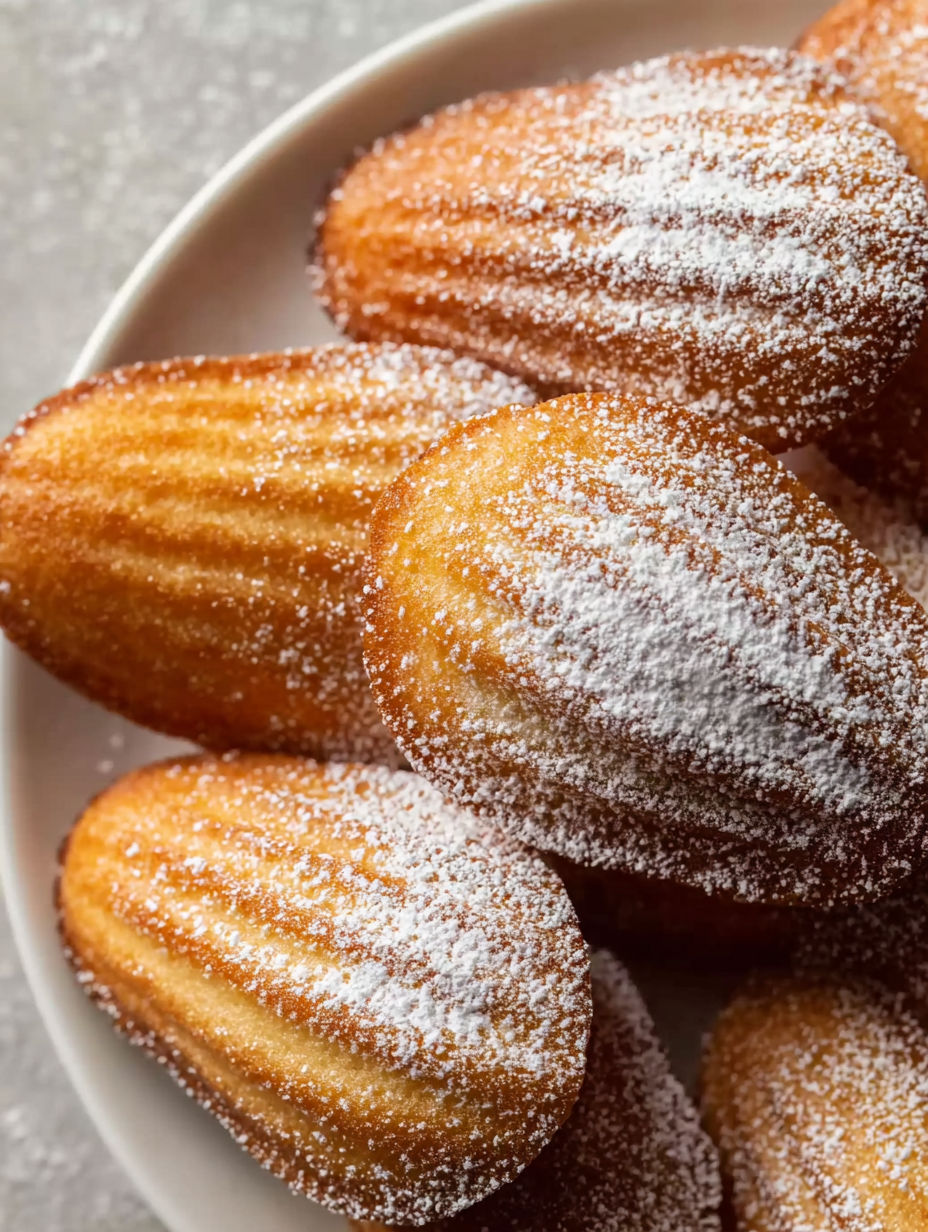 A plate of vanilla madeleines.