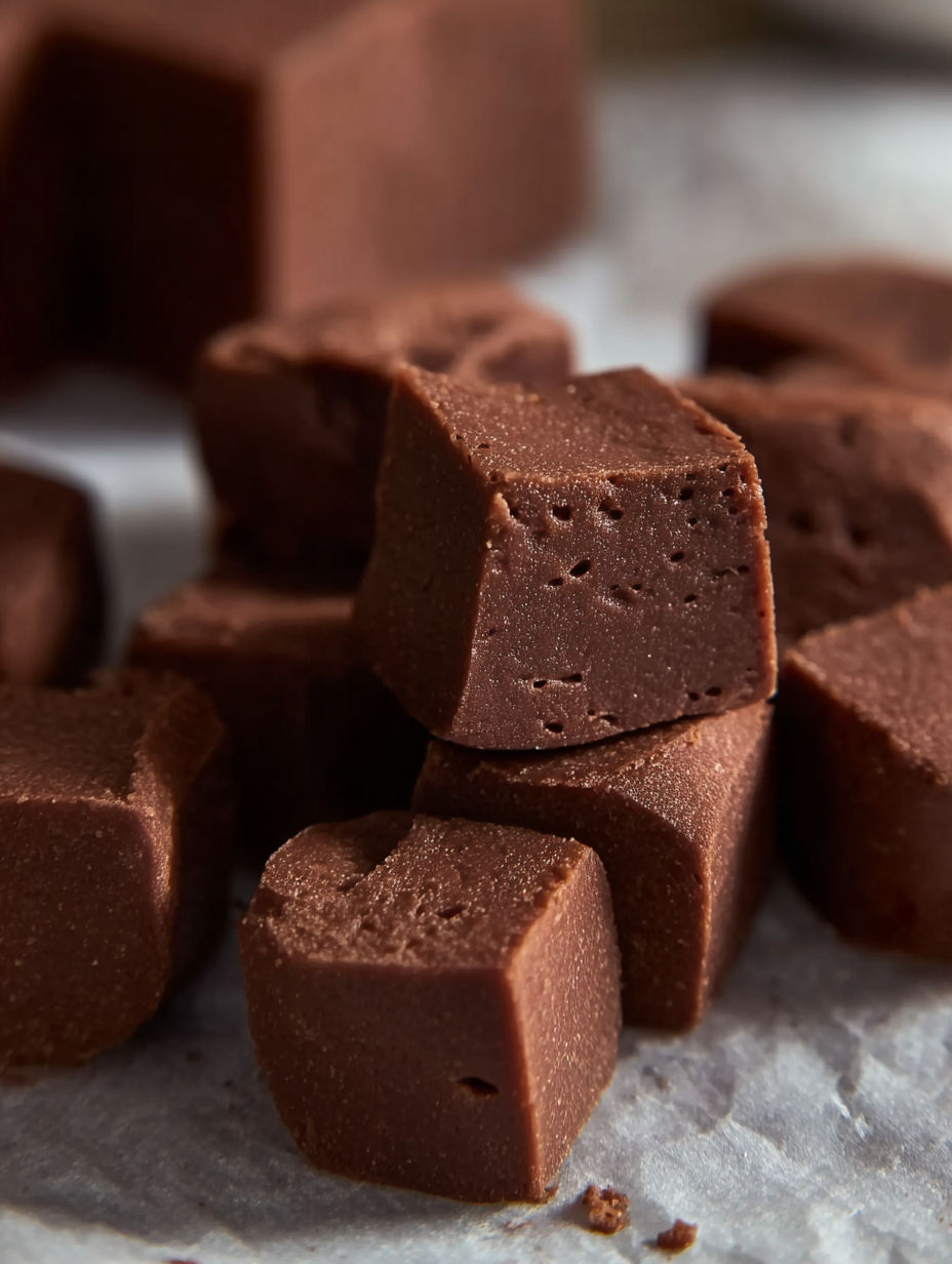 A pile of chocolate fudge.