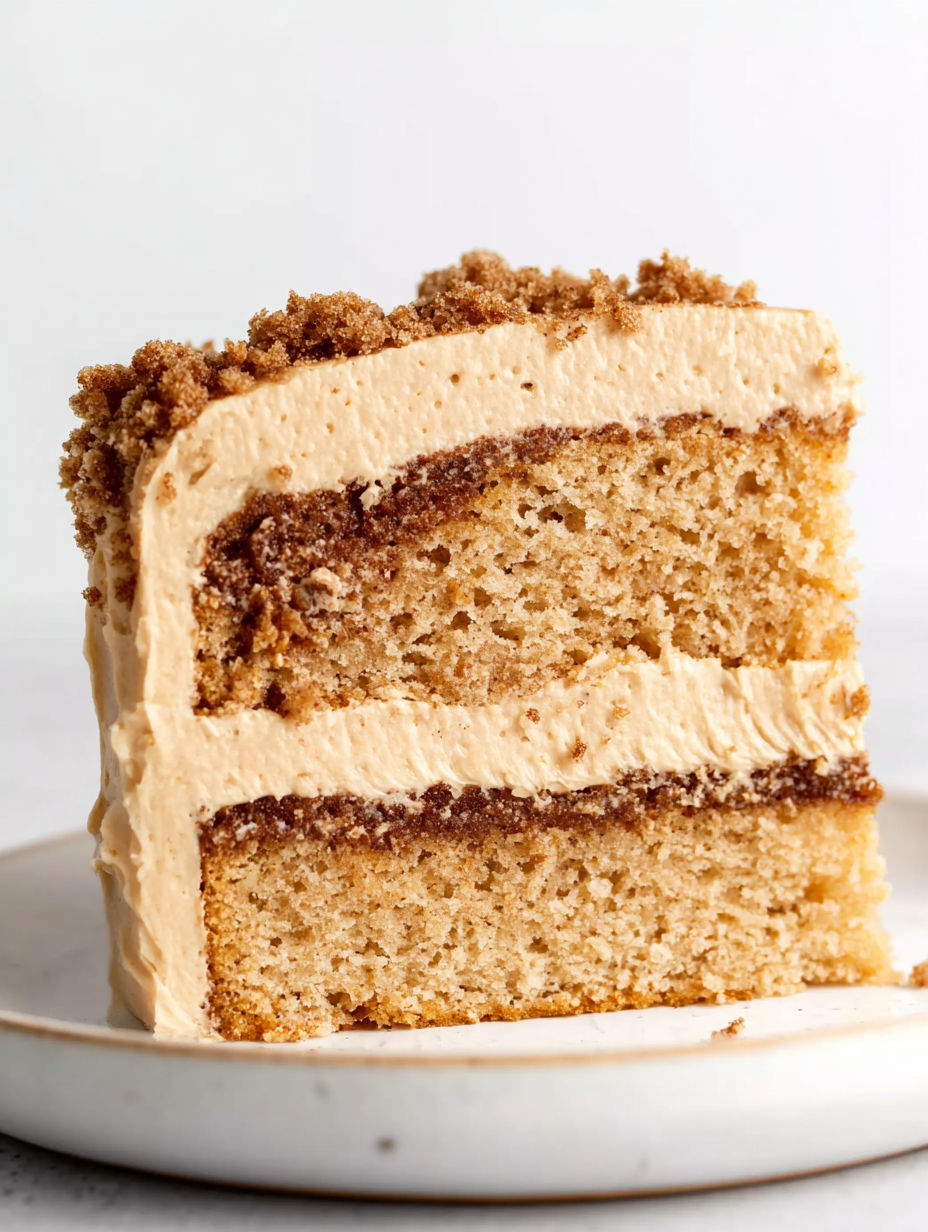 A slice of Biscoff cake.