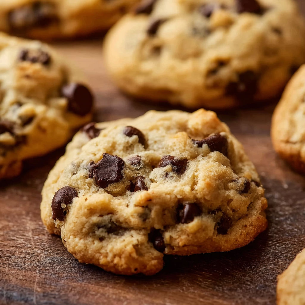 A close up of a sourdough chocolate chip cookie.