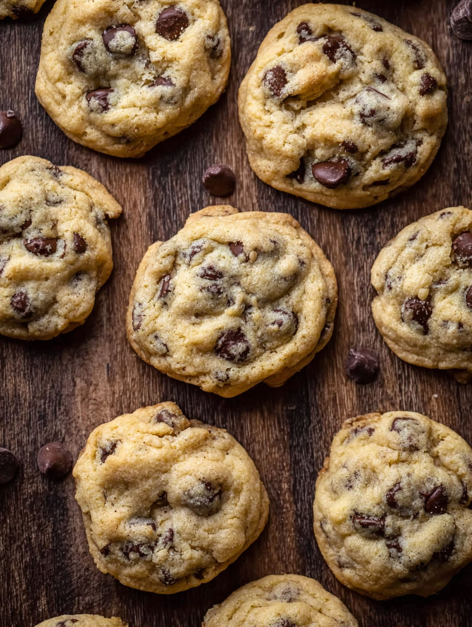 A plate of sourdough chocolate chip cookies.