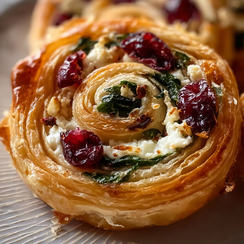 A pastry with a cranberry filling.