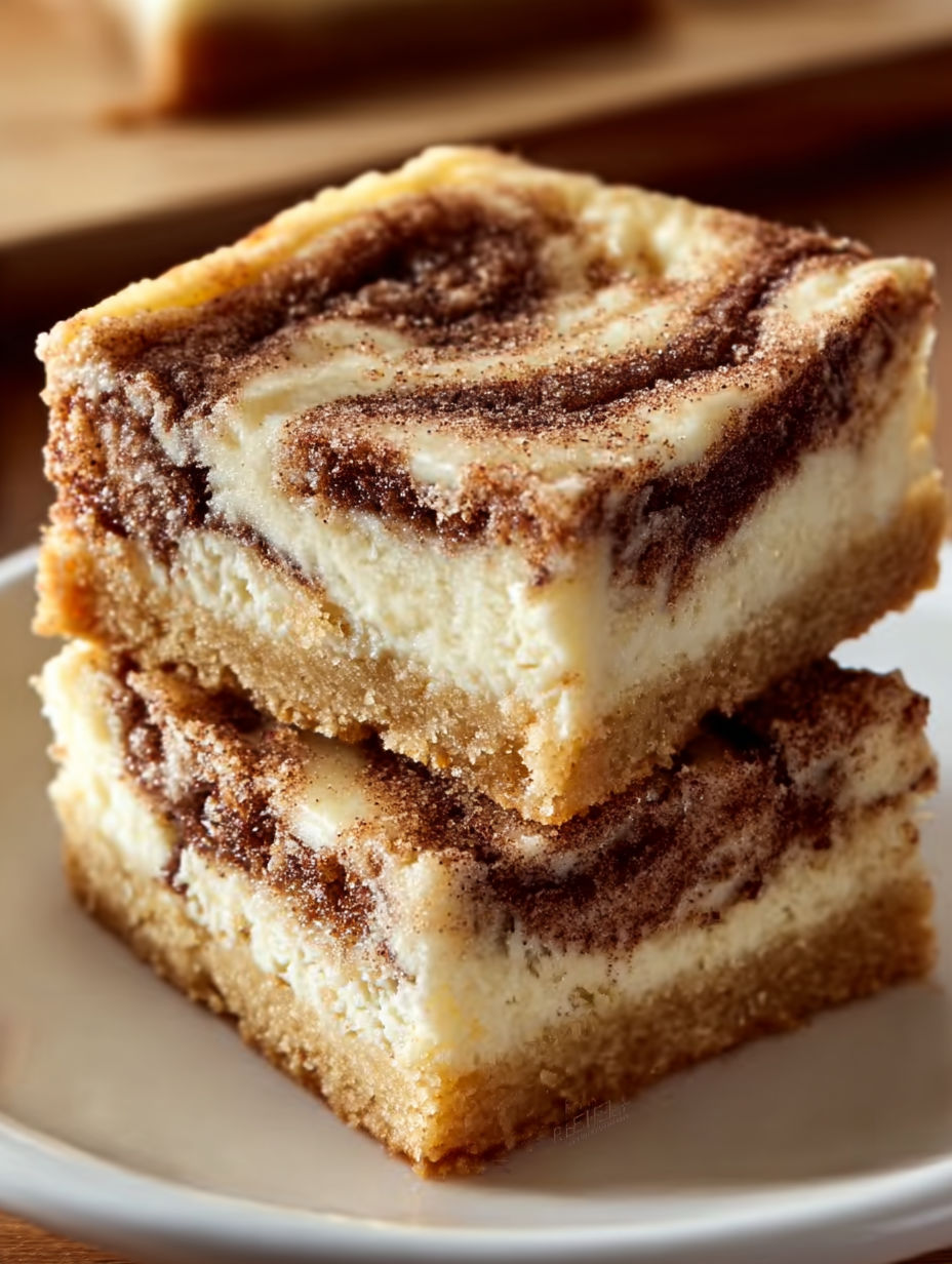 A stack of three desserts.