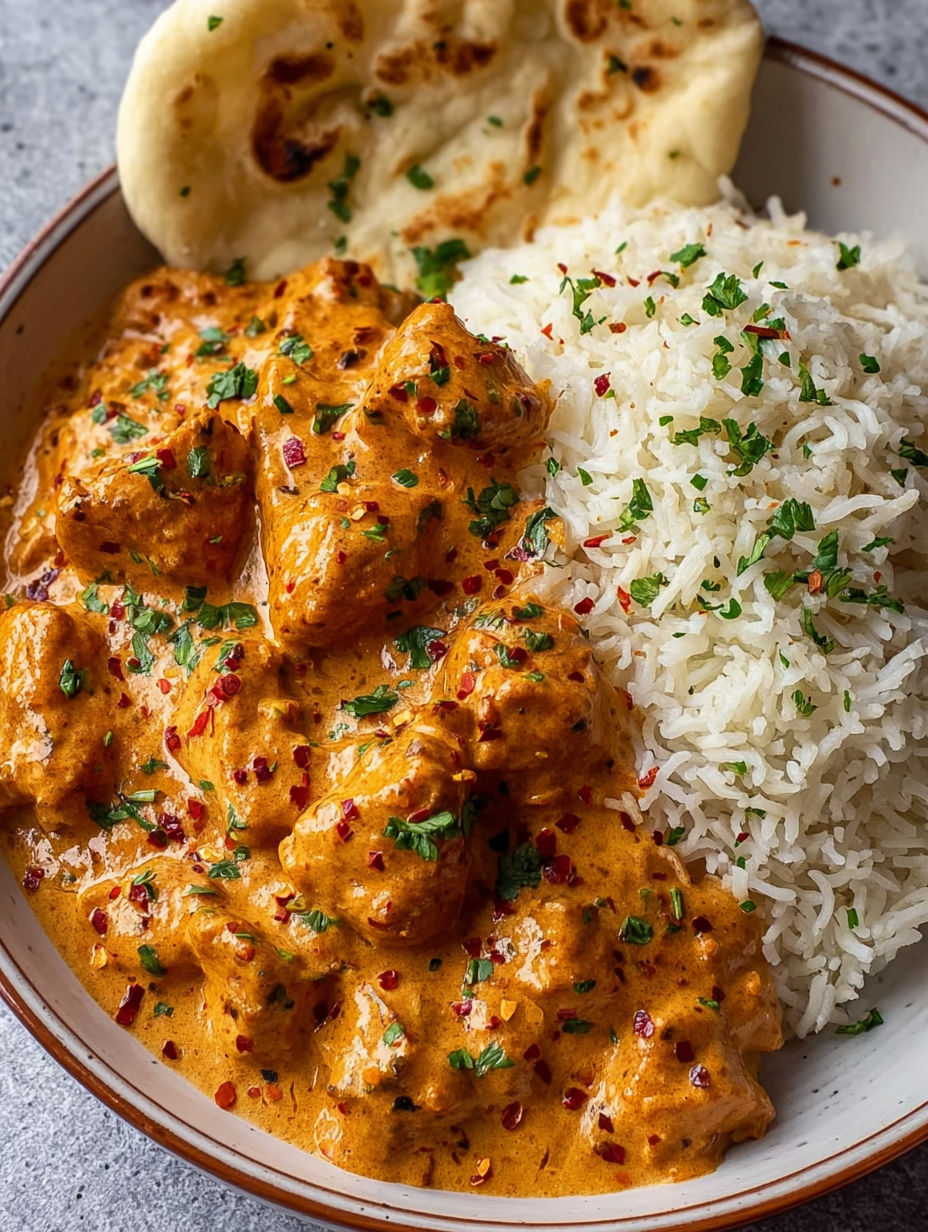 A plate of food with rice, meat, and a flatbread.