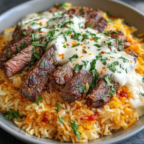 A bowl of steak and cheese.