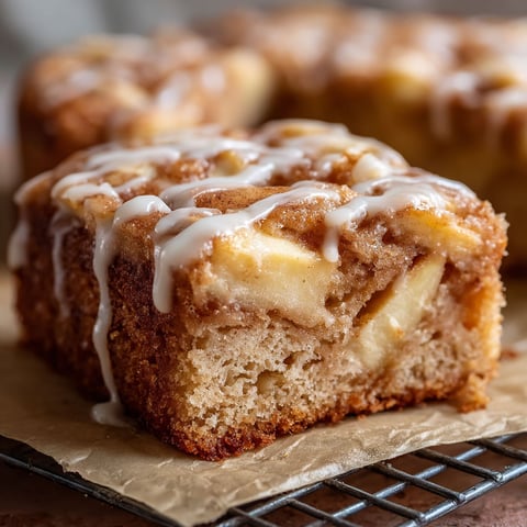 A slice of zimtschnecken-apfelkuchen.
