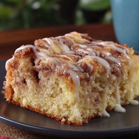 A slice of Cinnabon Cinnamon Roll Cake.