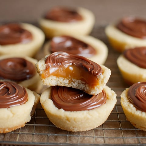 Twix cookies with chocolate topping.