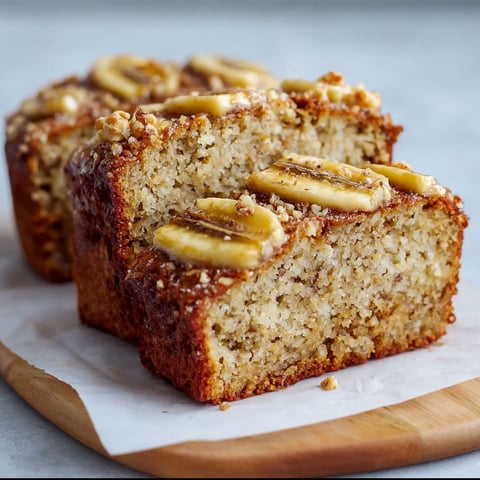 A slice of banana bread with nuts and oats.