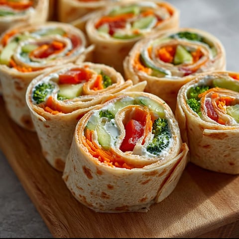 A plate of fresh vegetable wraps.