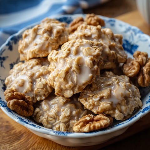 A bowl of haferflocken-walnuss-taler.