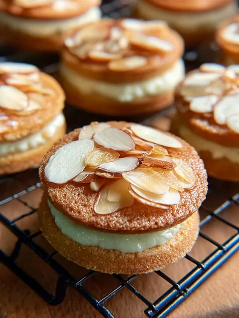 A plate of Bienenstich-Plätzchen.