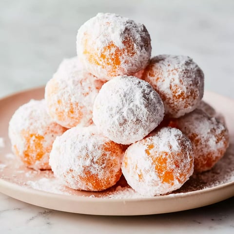 A plate of orange creamsicle truffles.