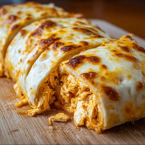 A slice of buffalo chicken cheese bake.